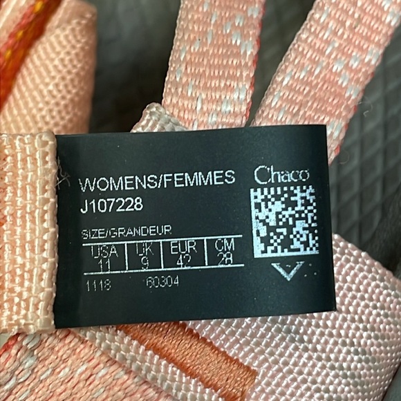 Chaco J107228 Z/Coud X2 Sandal Espiga Peach Size 11 - Picture 7 of 16